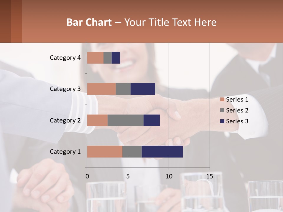 A Group Of People Shaking Hands Over A Table PowerPoint Template