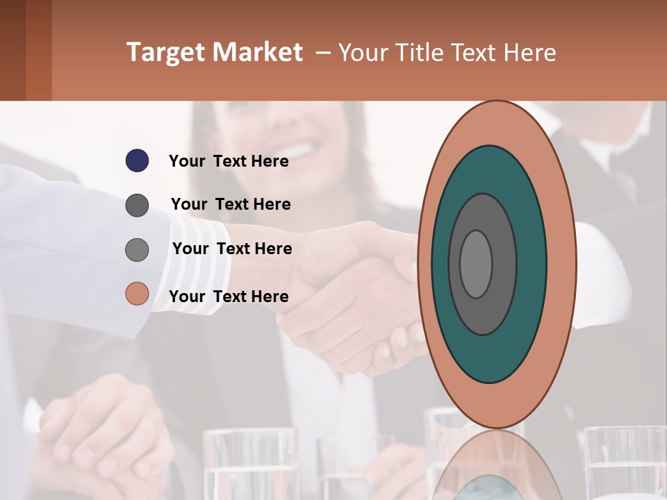 A Group Of People Shaking Hands Over A Table PowerPoint Template