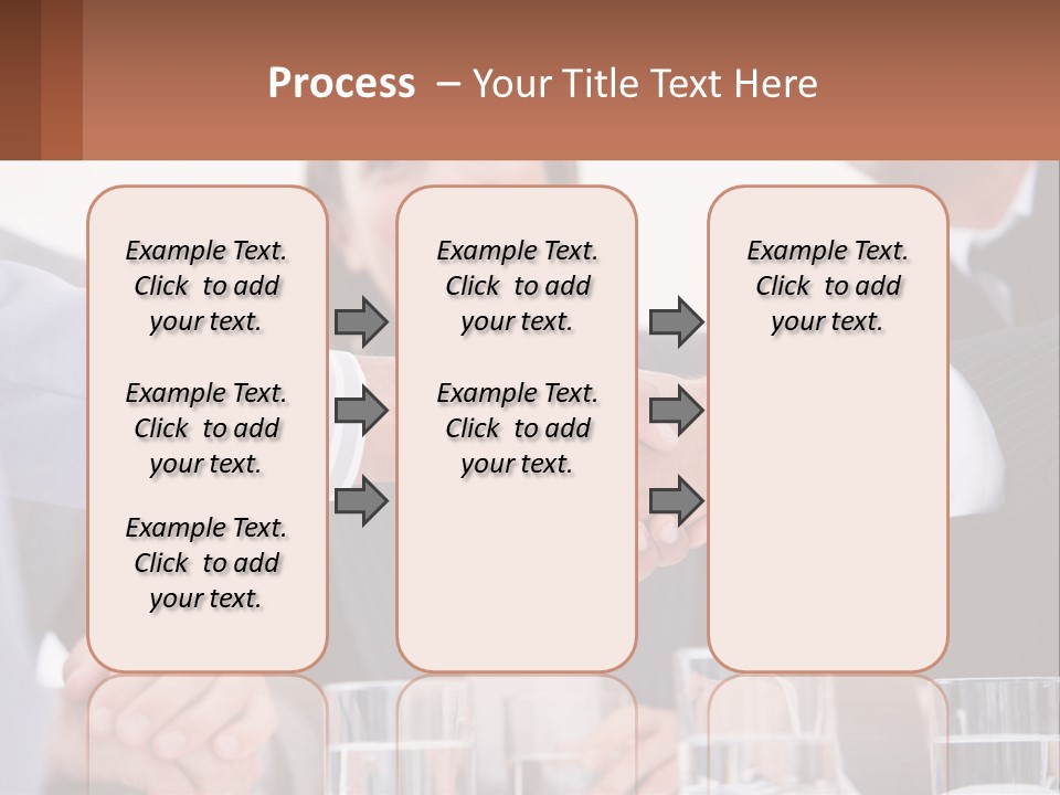 A Group Of People Shaking Hands Over A Table PowerPoint Template