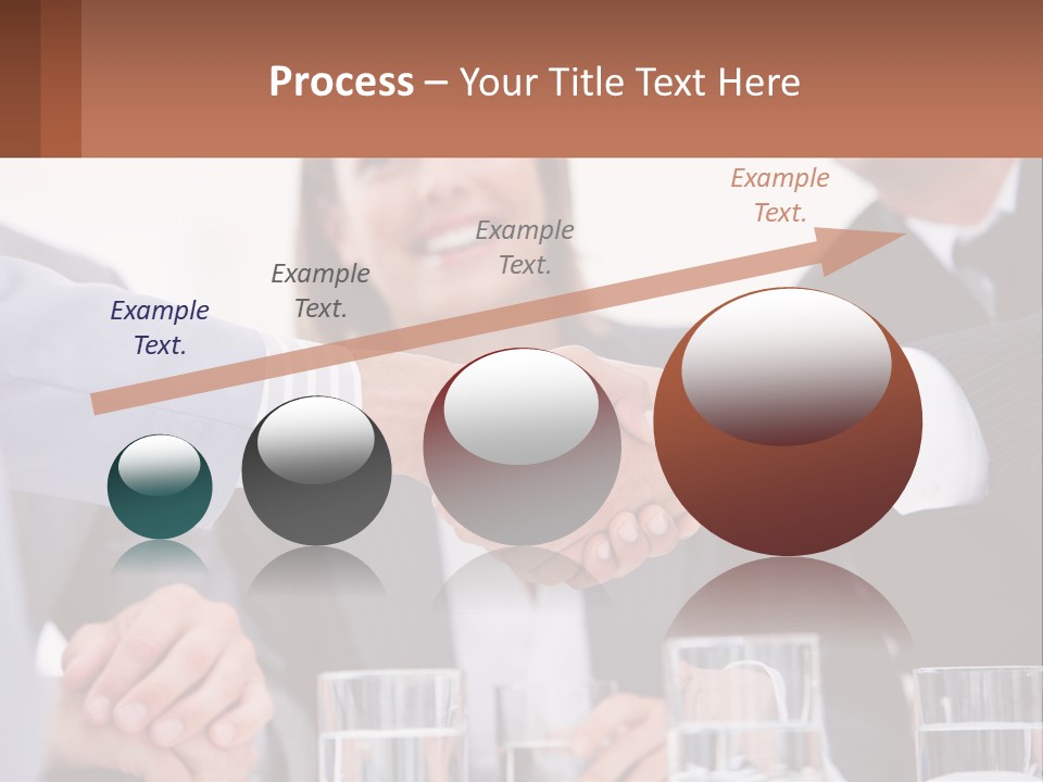 A Group Of People Shaking Hands Over A Table PowerPoint Template