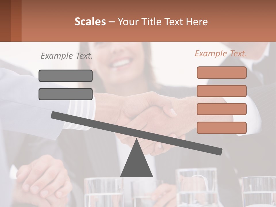A Group Of People Shaking Hands Over A Table PowerPoint Template