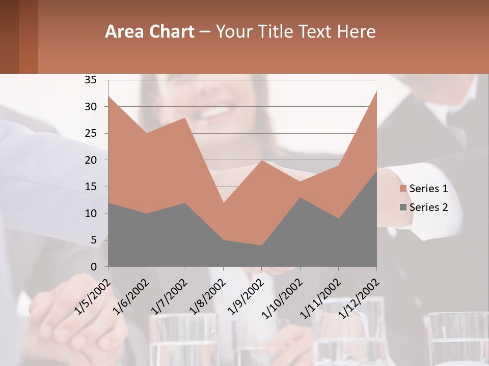 A Group Of People Shaking Hands Over A Table PowerPoint Template