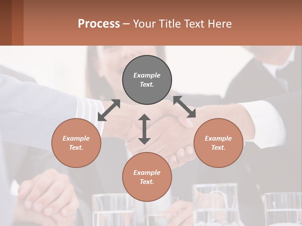 A Group Of People Shaking Hands Over A Table PowerPoint Template