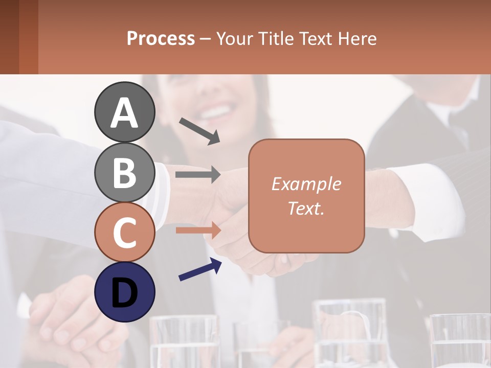 A Group Of People Shaking Hands Over A Table PowerPoint Template