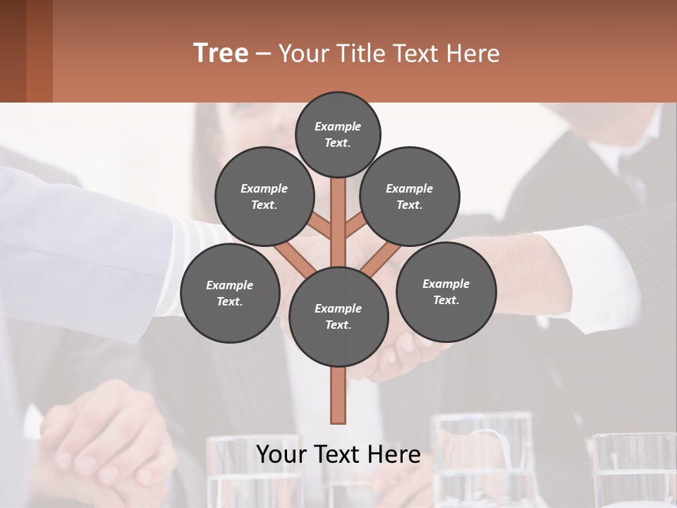 A Group Of People Shaking Hands Over A Table PowerPoint Template