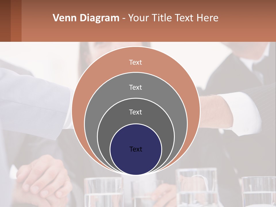 A Group Of People Shaking Hands Over A Table PowerPoint Template