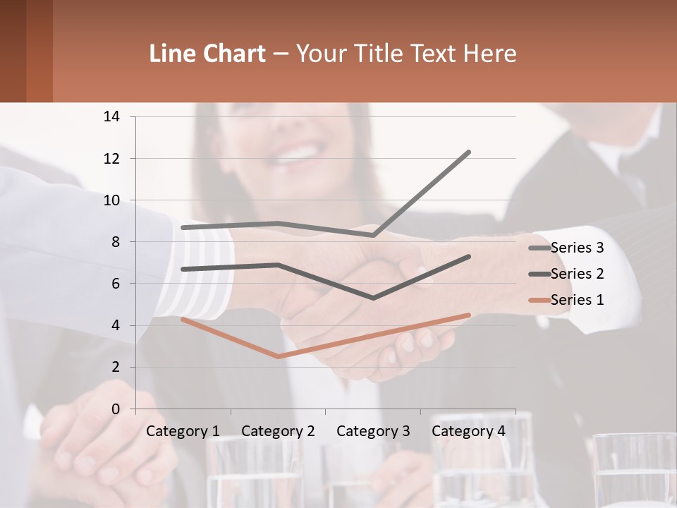 A Group Of People Shaking Hands Over A Table PowerPoint Template