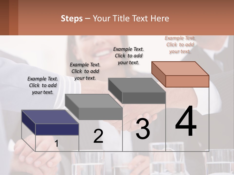 A Group Of People Shaking Hands Over A Table PowerPoint Template