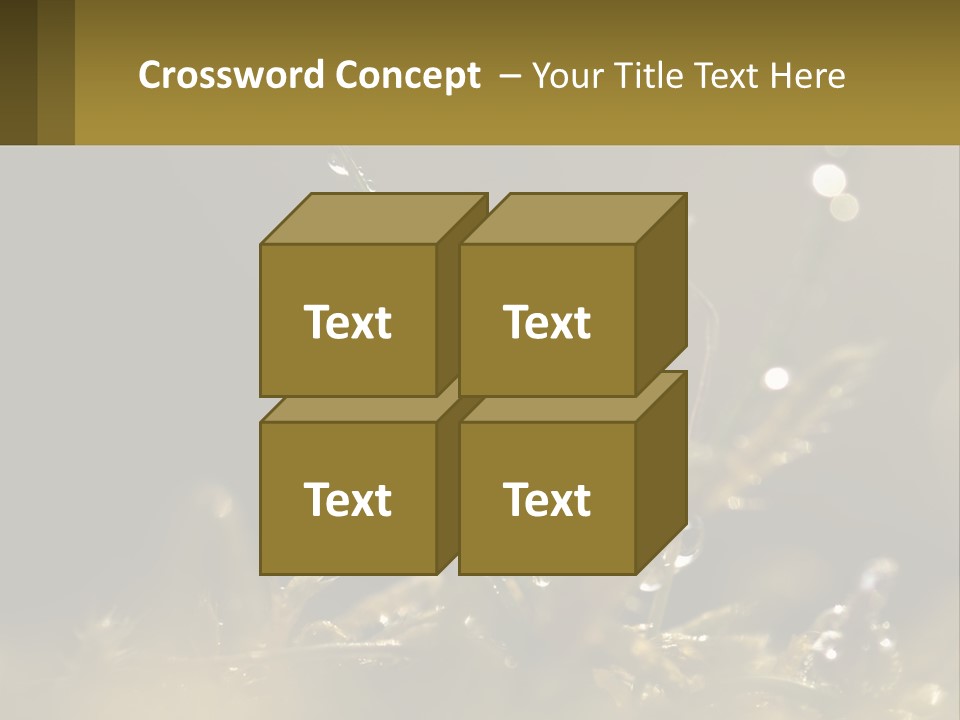 A Plant With Drops Of Water On It PowerPoint Template