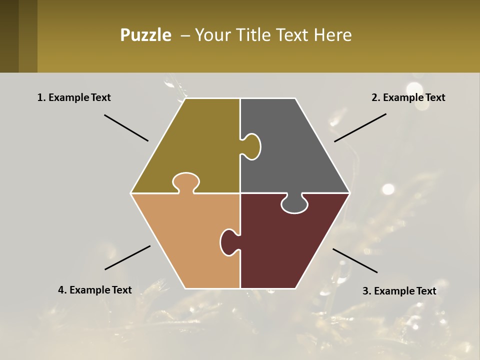 A Plant With Drops Of Water On It PowerPoint Template