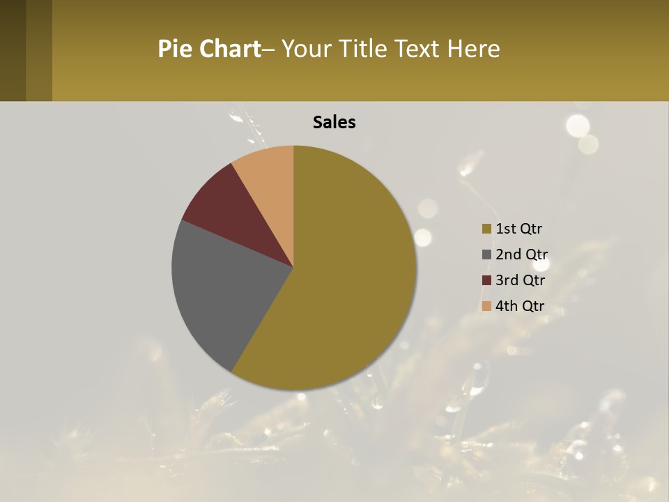 A Plant With Drops Of Water On It PowerPoint Template