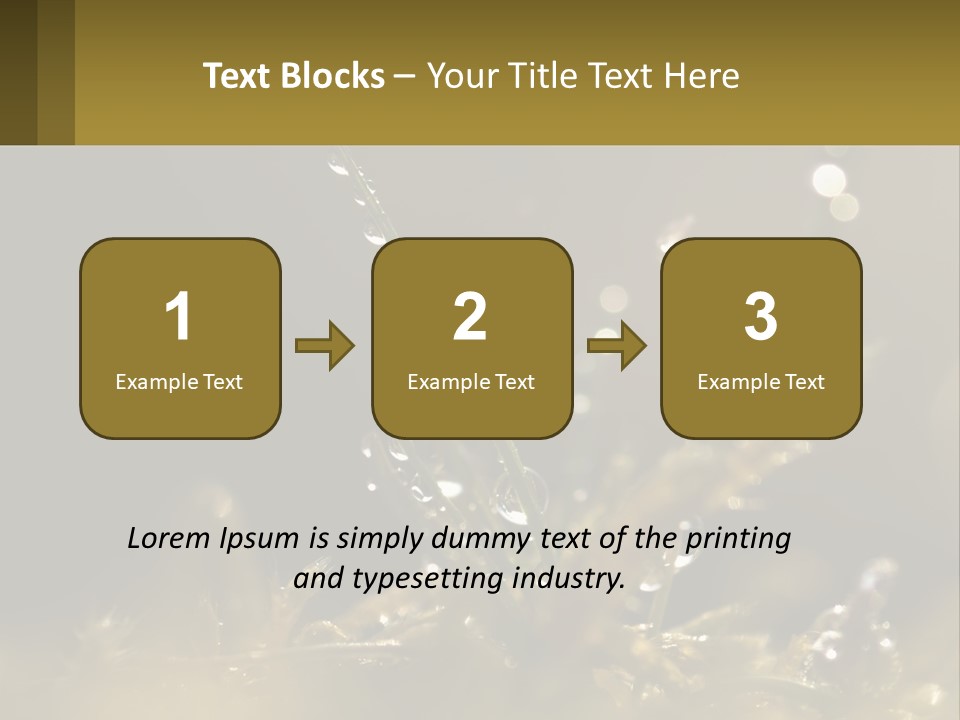 A Plant With Drops Of Water On It PowerPoint Template