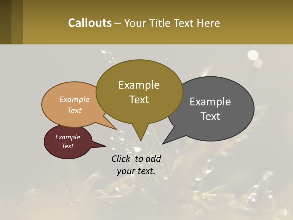 A Plant With Drops Of Water On It PowerPoint Template