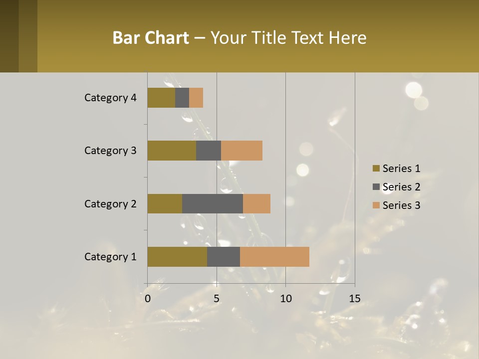 A Plant With Drops Of Water On It PowerPoint Template