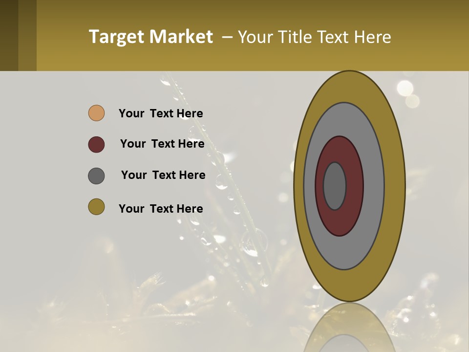 A Plant With Drops Of Water On It PowerPoint Template