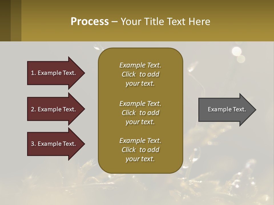 A Plant With Drops Of Water On It PowerPoint Template