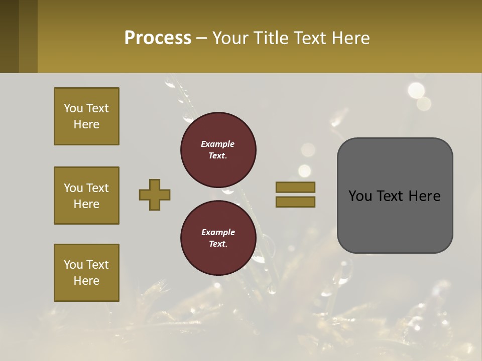 A Plant With Drops Of Water On It PowerPoint Template