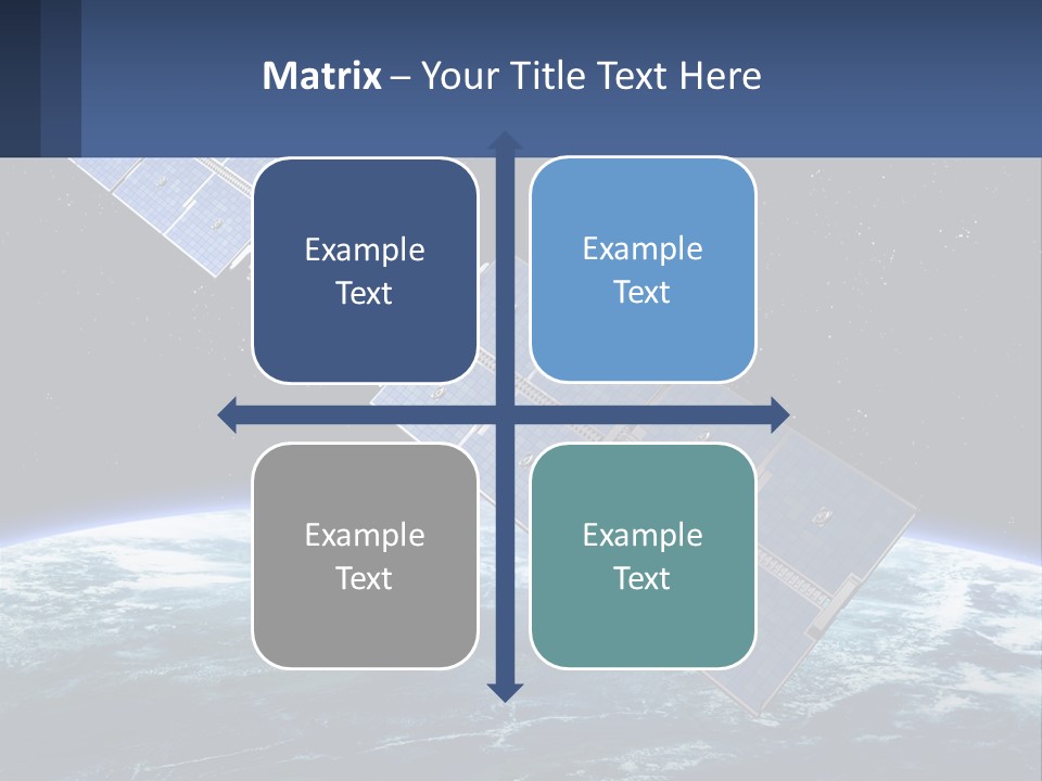 An Image Of A Satellite In Space With The Earth In The Background PowerPoint Template