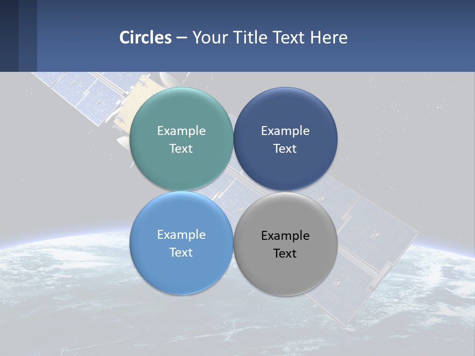 An Image Of A Satellite In Space With The Earth In The Background PowerPoint Template