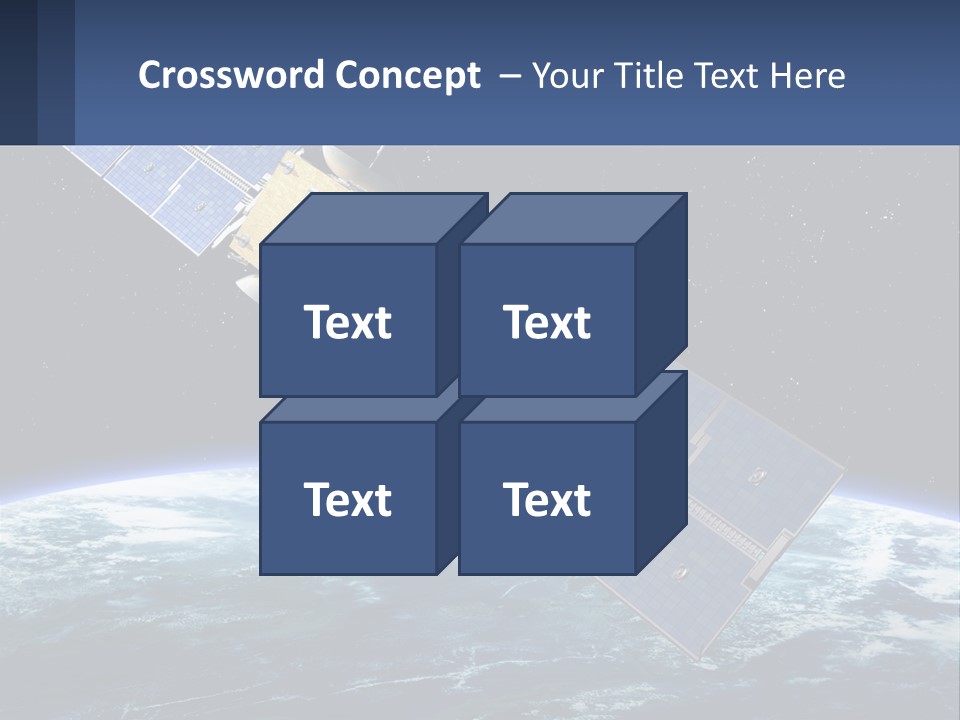 An Image Of A Satellite In Space With The Earth In The Background PowerPoint Template