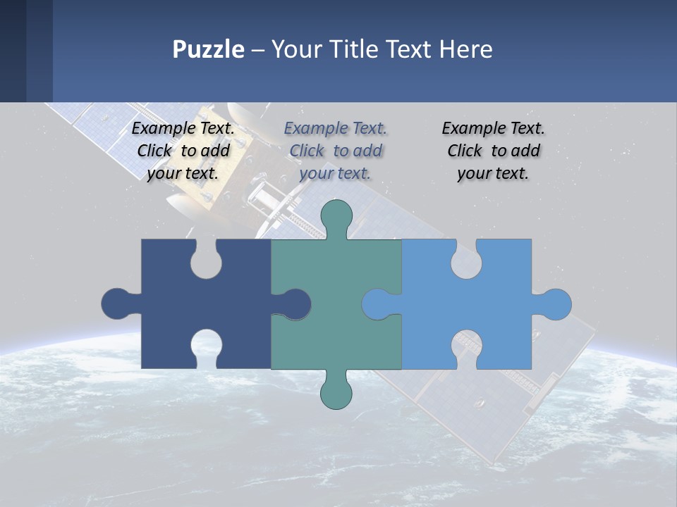 An Image Of A Satellite In Space With The Earth In The Background PowerPoint Template