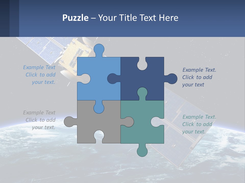 An Image Of A Satellite In Space With The Earth In The Background PowerPoint Template