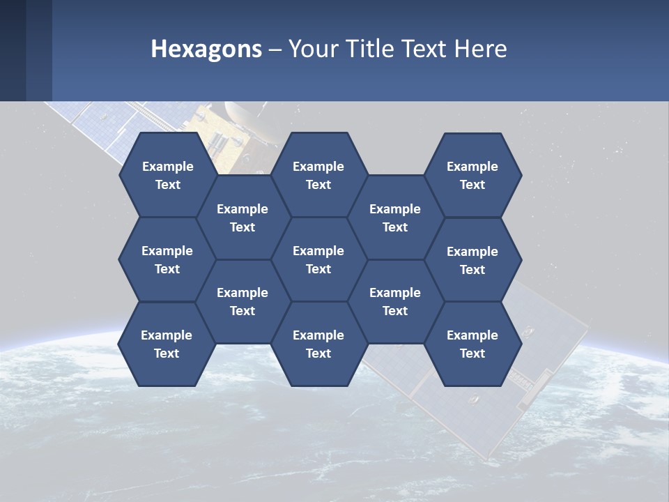 An Image Of A Satellite In Space With The Earth In The Background PowerPoint Template
