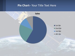 An Image Of A Satellite In Space With The Earth In The Background PowerPoint Template