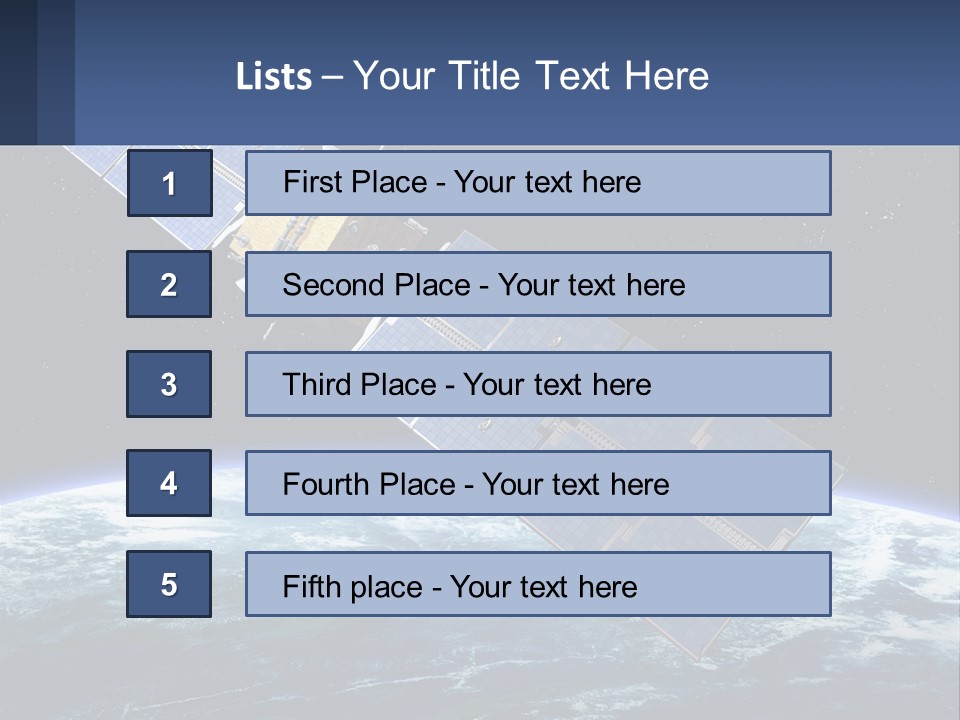 An Image Of A Satellite In Space With The Earth In The Background PowerPoint Template