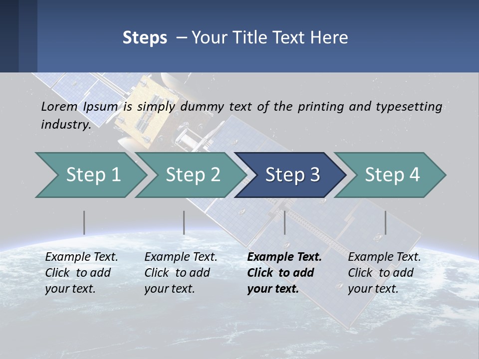 An Image Of A Satellite In Space With The Earth In The Background PowerPoint Template