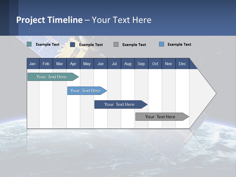An Image Of A Satellite In Space With The Earth In The Background PowerPoint Template