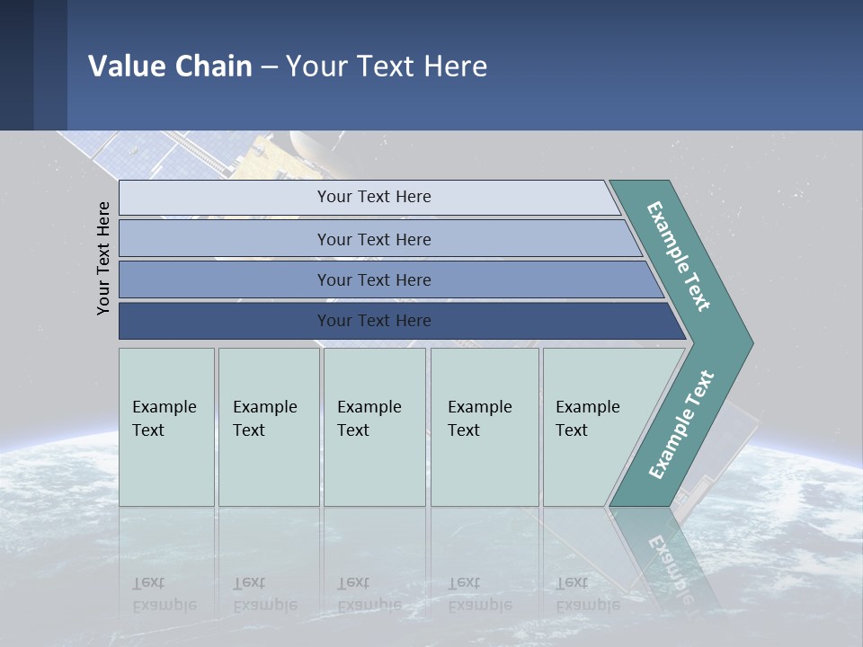 An Image Of A Satellite In Space With The Earth In The Background PowerPoint Template