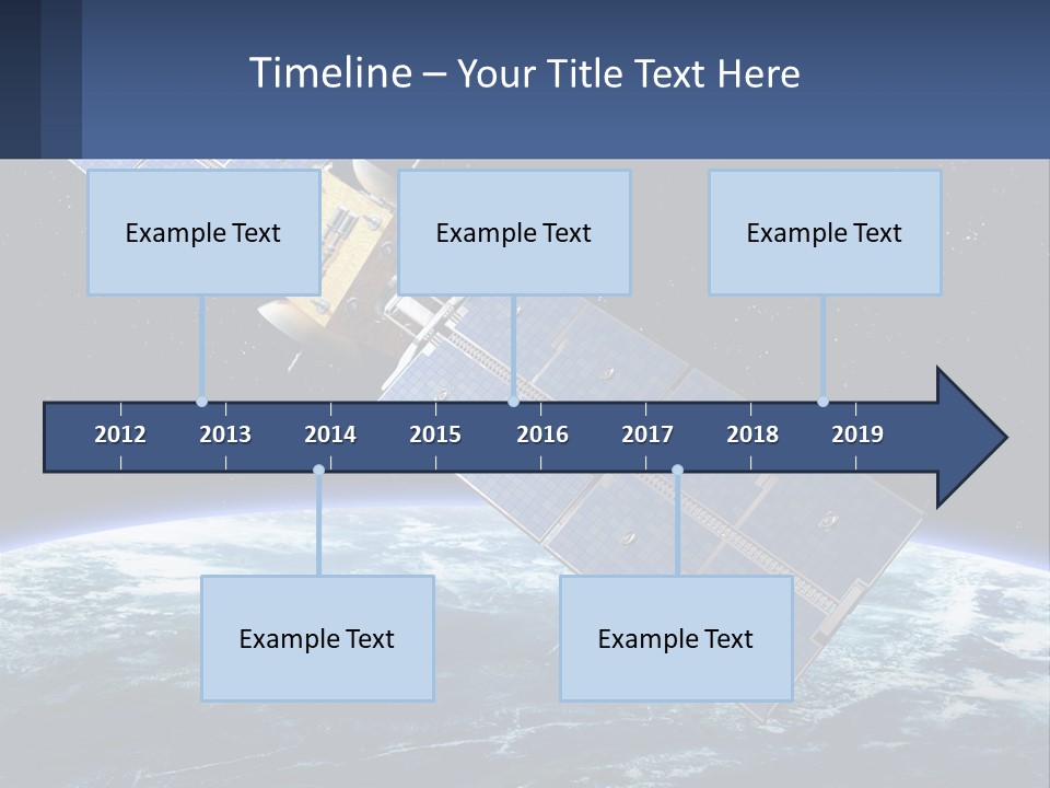 An Image Of A Satellite In Space With The Earth In The Background PowerPoint Template