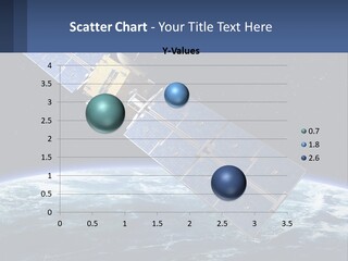 An Image Of A Satellite In Space With The Earth In The Background PowerPoint Template