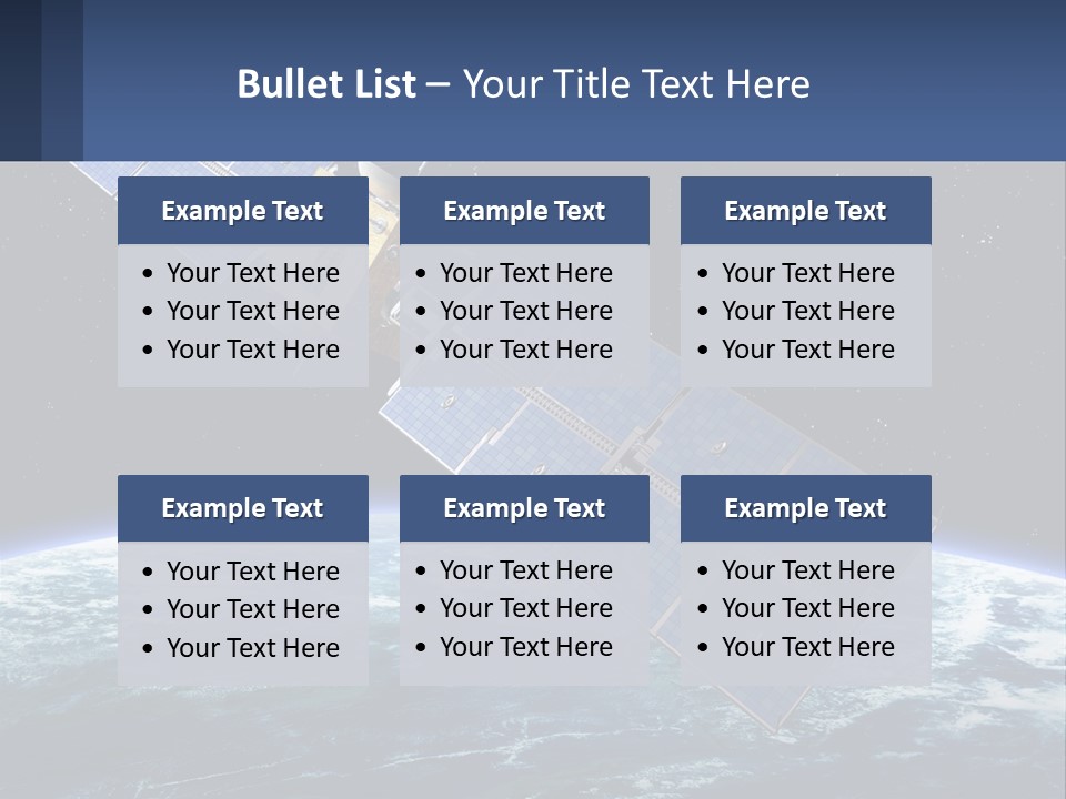 An Image Of A Satellite In Space With The Earth In The Background PowerPoint Template