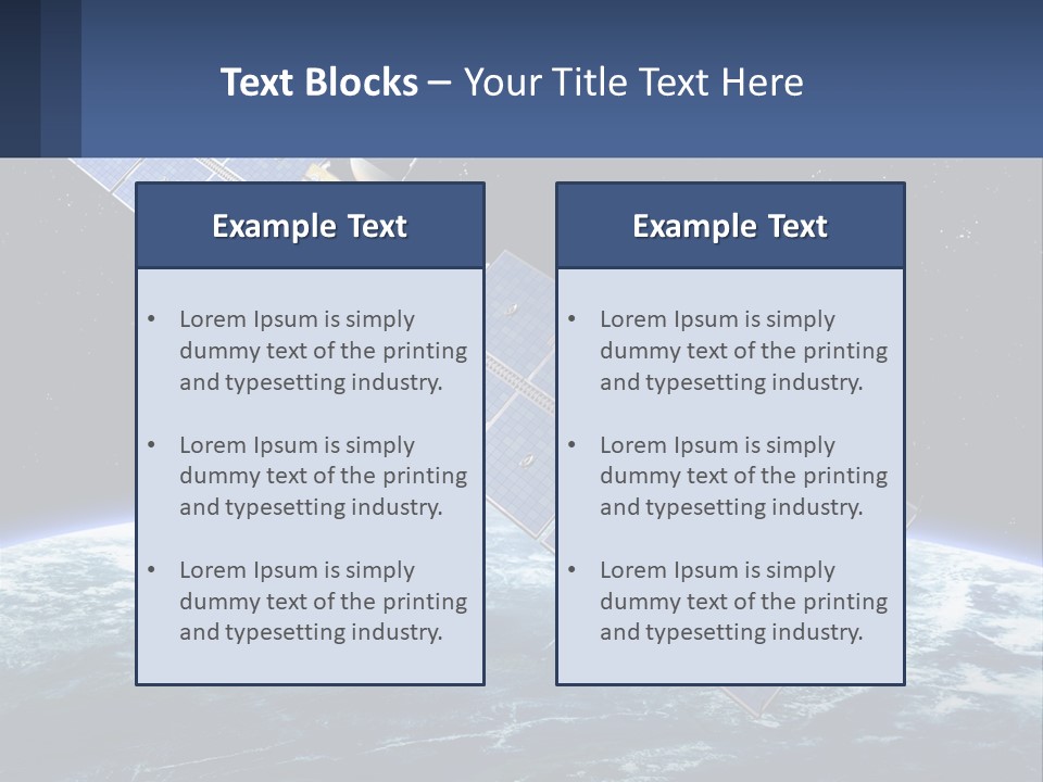 An Image Of A Satellite In Space With The Earth In The Background PowerPoint Template