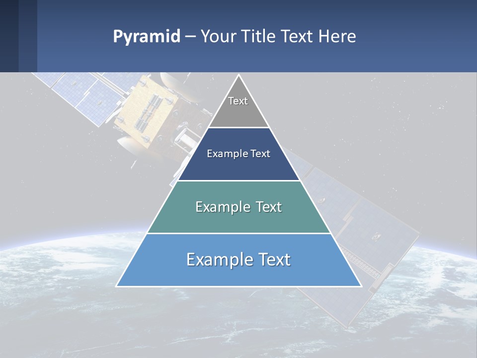 An Image Of A Satellite In Space With The Earth In The Background PowerPoint Template