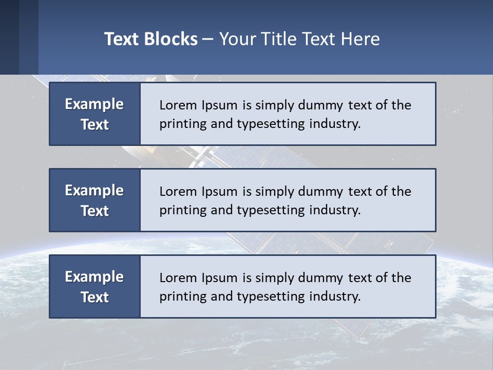 An Image Of A Satellite In Space With The Earth In The Background PowerPoint Template