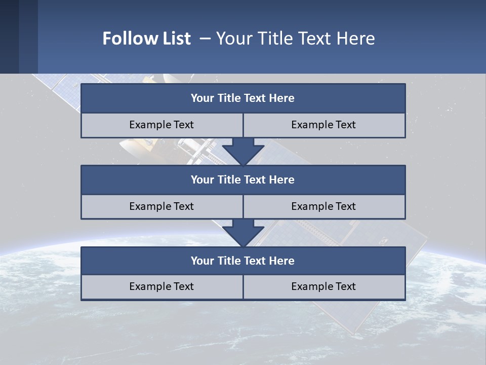 An Image Of A Satellite In Space With The Earth In The Background PowerPoint Template