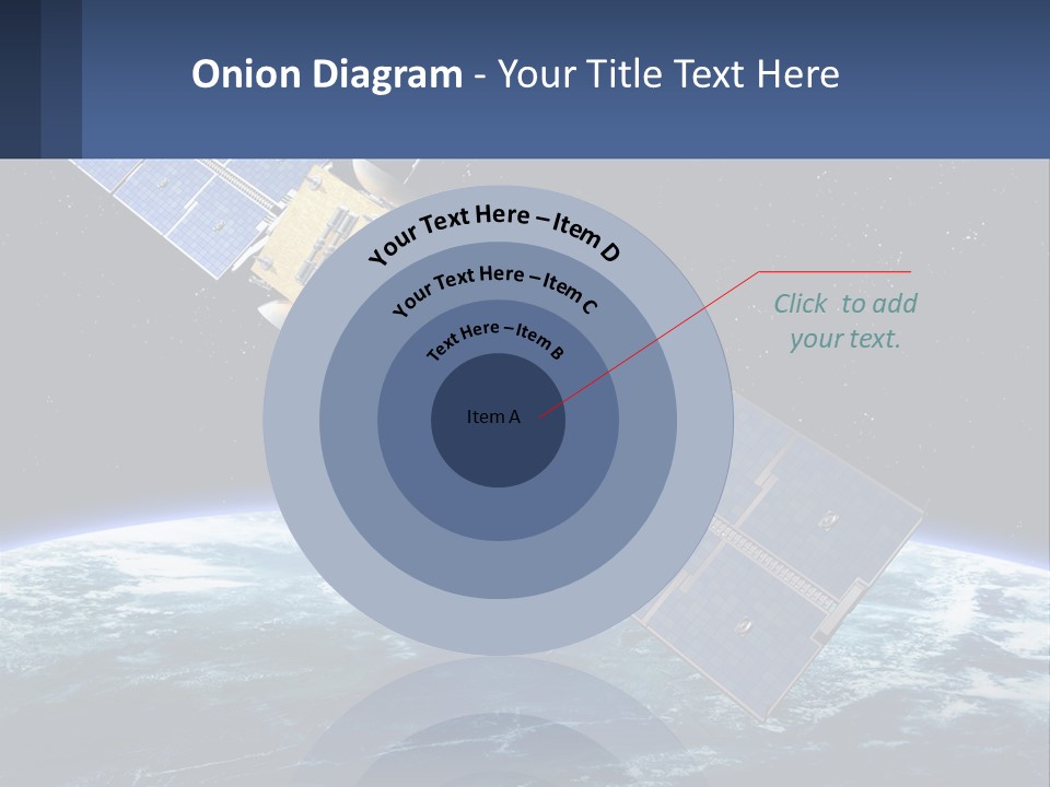 An Image Of A Satellite In Space With The Earth In The Background PowerPoint Template