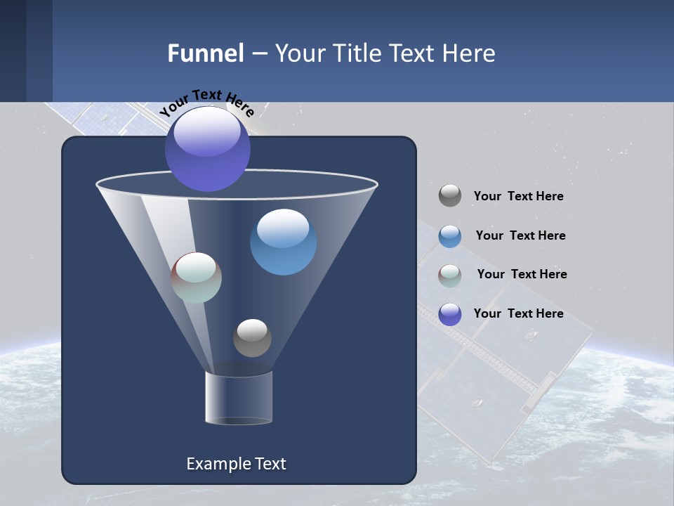 An Image Of A Satellite In Space With The Earth In The Background PowerPoint Template