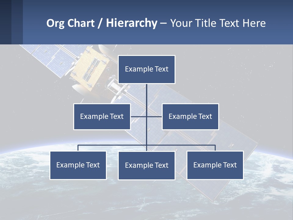 An Image Of A Satellite In Space With The Earth In The Background PowerPoint Template