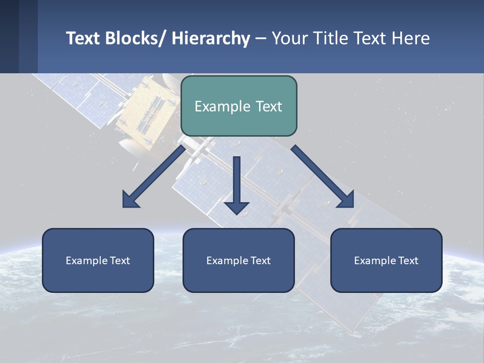 An Image Of A Satellite In Space With The Earth In The Background PowerPoint Template