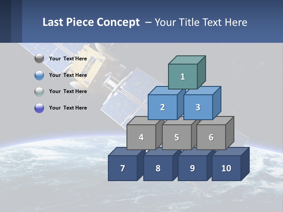 An Image Of A Satellite In Space With The Earth In The Background PowerPoint Template