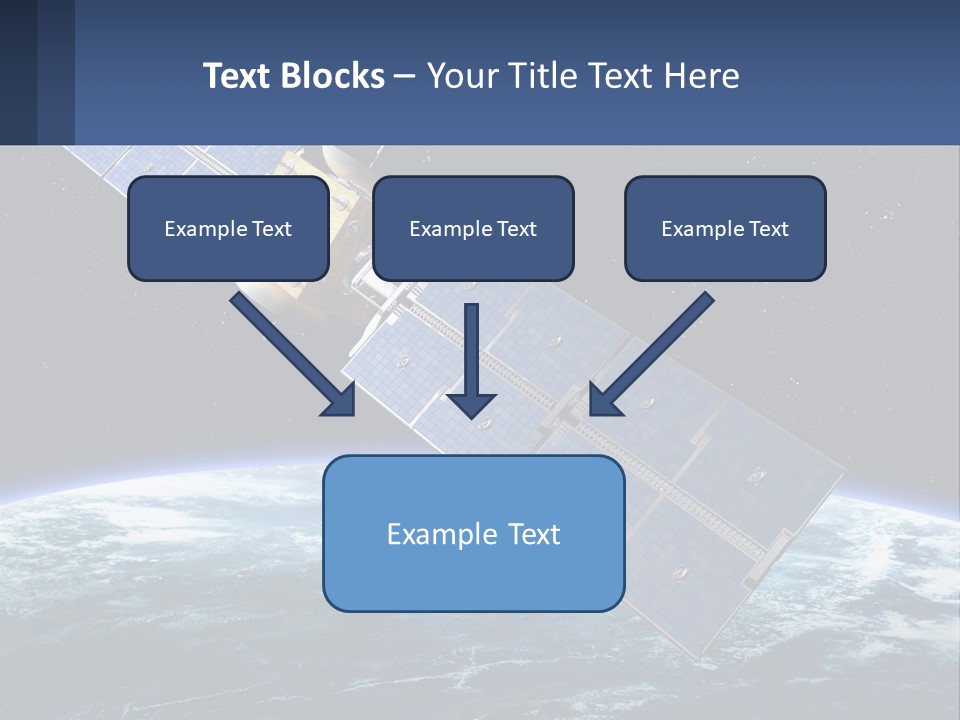 An Image Of A Satellite In Space With The Earth In The Background PowerPoint Template