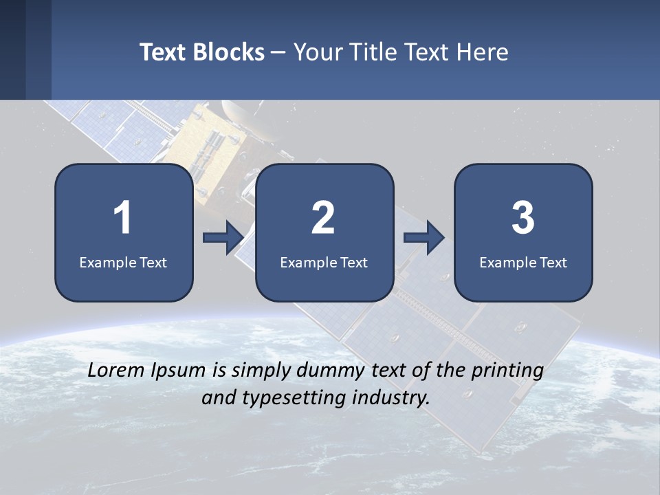 An Image Of A Satellite In Space With The Earth In The Background PowerPoint Template