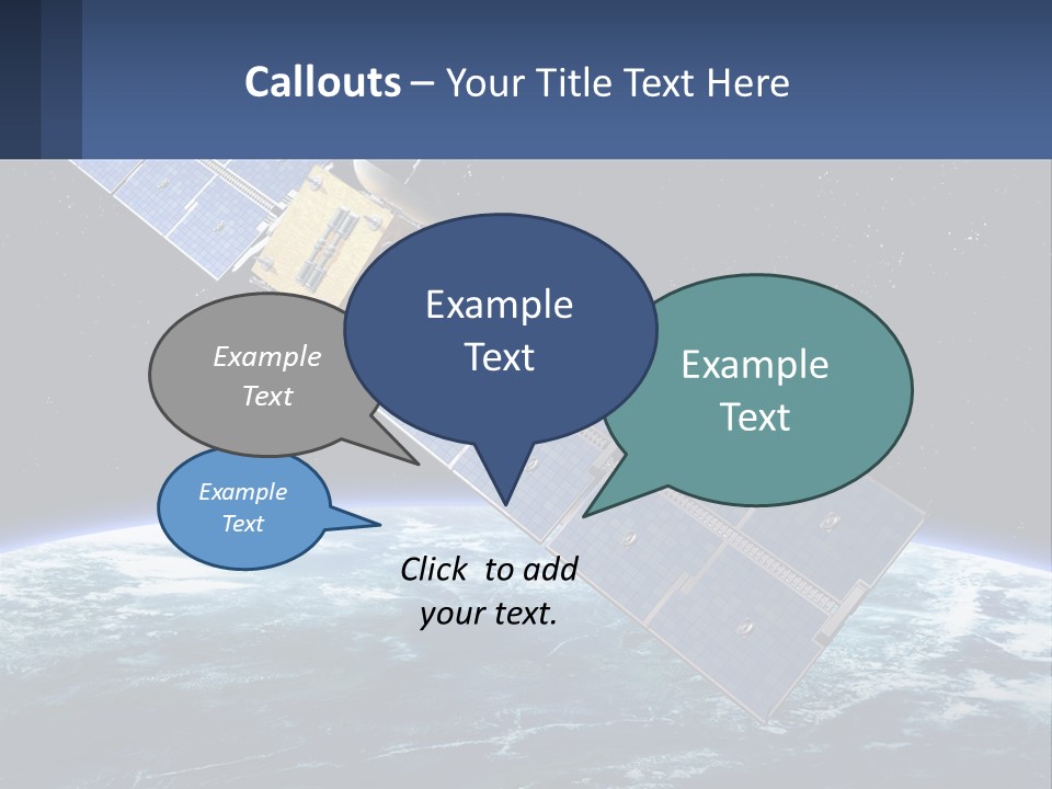 An Image Of A Satellite In Space With The Earth In The Background PowerPoint Template