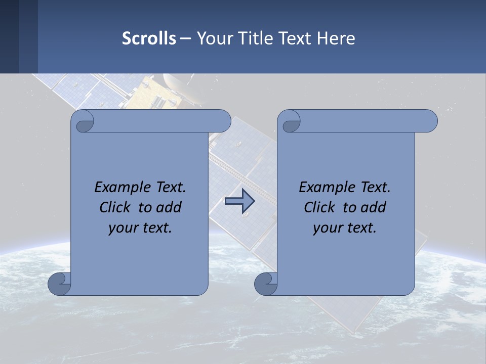 An Image Of A Satellite In Space With The Earth In The Background PowerPoint Template