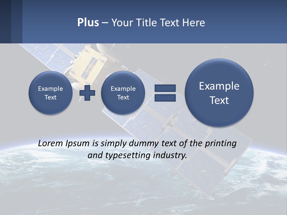 An Image Of A Satellite In Space With The Earth In The Background PowerPoint Template