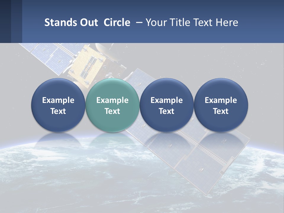 An Image Of A Satellite In Space With The Earth In The Background PowerPoint Template